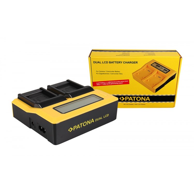 PATONA Dual LCD USB Charger for Panasonic DMW-BLE9 DMW-BLE9E Lumix DMC-GF3 DMC-S6K
