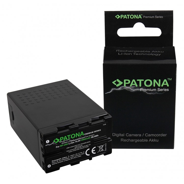 PATONA Premium Battery f. Sony BP-U68 BP-U65 BP-U60 6900mAh inkl. D-Tap und USB-ports