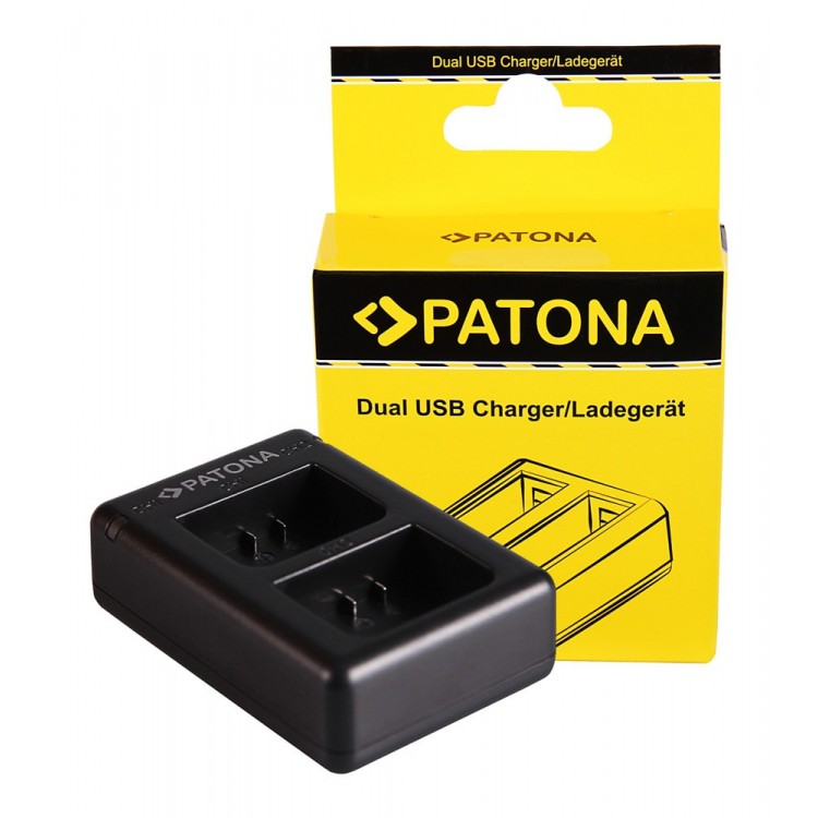 PATONA Dual Quick-Charger f. Garmin VIRB XE, GMICP902624 incl. Micro-USB cabel