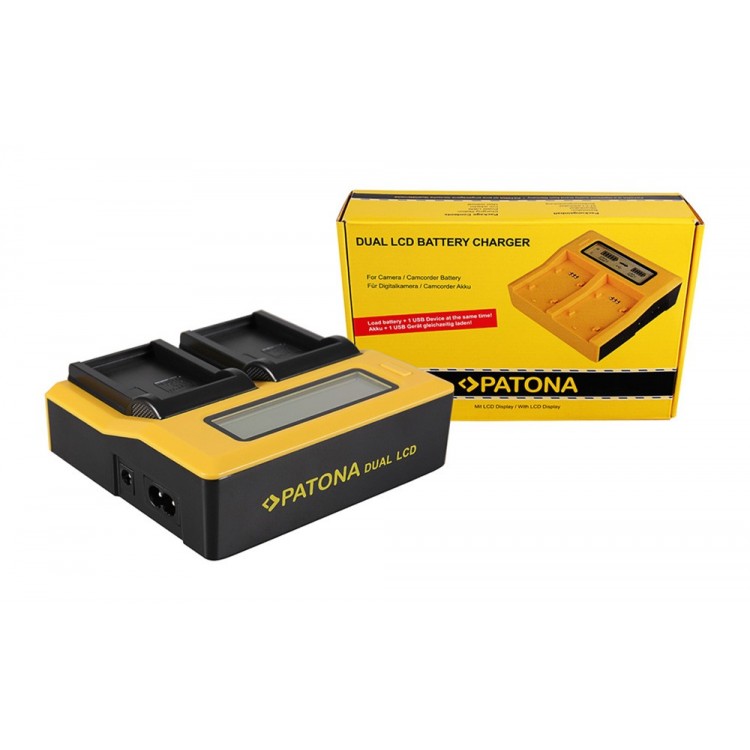 PATONA Dual LCD USB Charger for Olympus BLS1 BLS5 PSBLS1 PS-BLS1