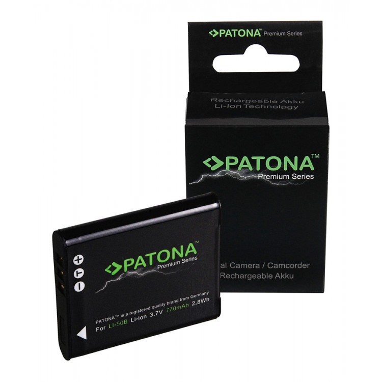PATONA Premium Battery f Olympus Li50B RICOH DB100 Pentax D-Li92 mju 850S