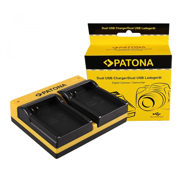 PATONA Dual Ladegerät f. Drift Drift CFXDC02 HD Ghost inkl. Micro-USB Kabel