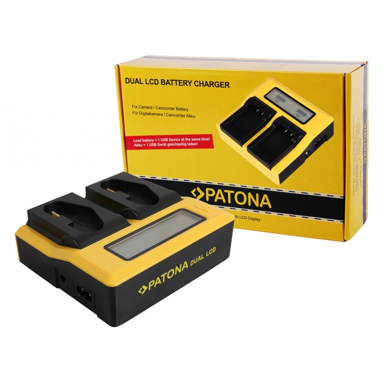 PATONA Dual LCD USB Charger f. Canon LP-E4 LP-E19 EOS 1D 1DS Mark III 1D Mark IV 1DX Mark II
