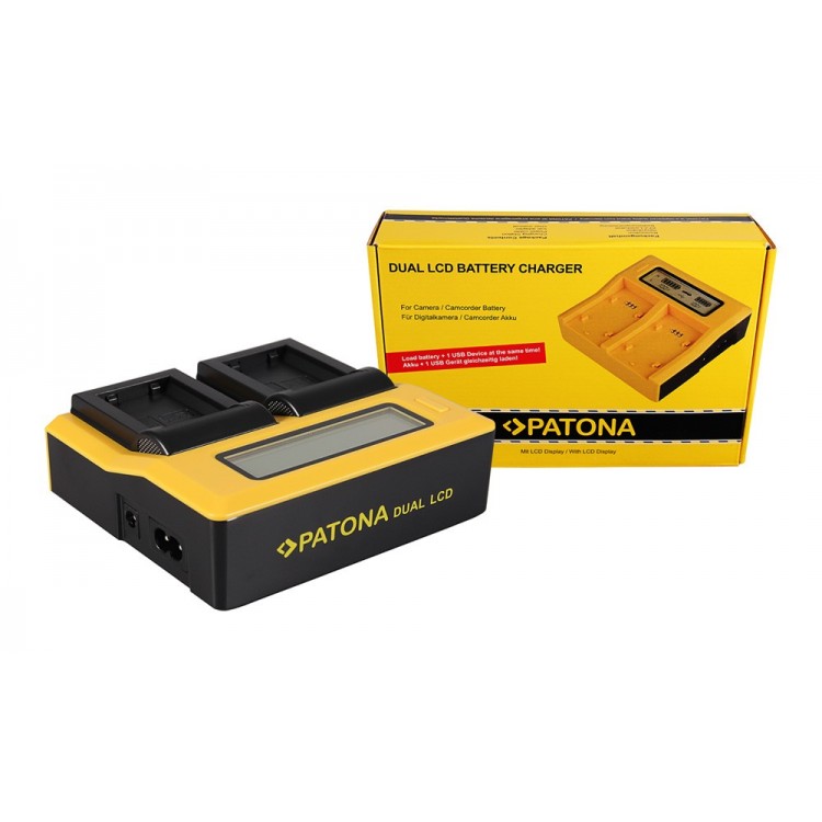 PATONA Dual LCD USB Charger for Sony NPFW50 NP-FW50