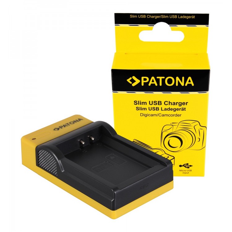 PATONA Slim micro-USB Charger f. Canon LP-E10 EOS EOS1100D EOS-1100D Rebel T3 LP-E10 Kiss X50