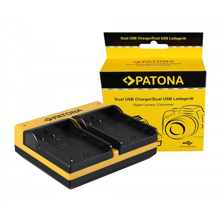 PATONA Dual Ladegerät f. Panasonic DMW-BLF19 Lumix DMCGH3 DMC-GH3 DMCGH3A DMC-GH3A inkl. Micro-USB K