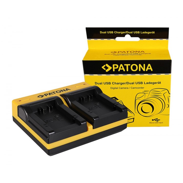 PATONA Dual Ladegerät f. Leica Panasonic DMW-BMB9 V-Lux V-Lux 2 VLux 2 II Panasonic inkl. Micro-USB