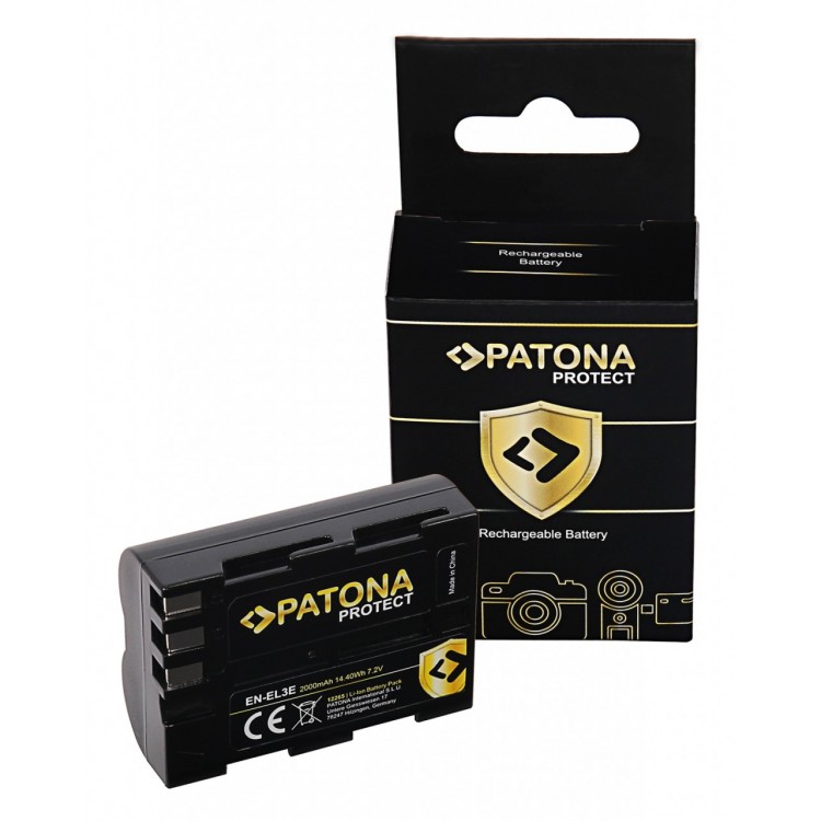PATONA PROTECT Battery f. Nikon D700 D300 D200 D100 D80 D70 D50 EN-EL3e