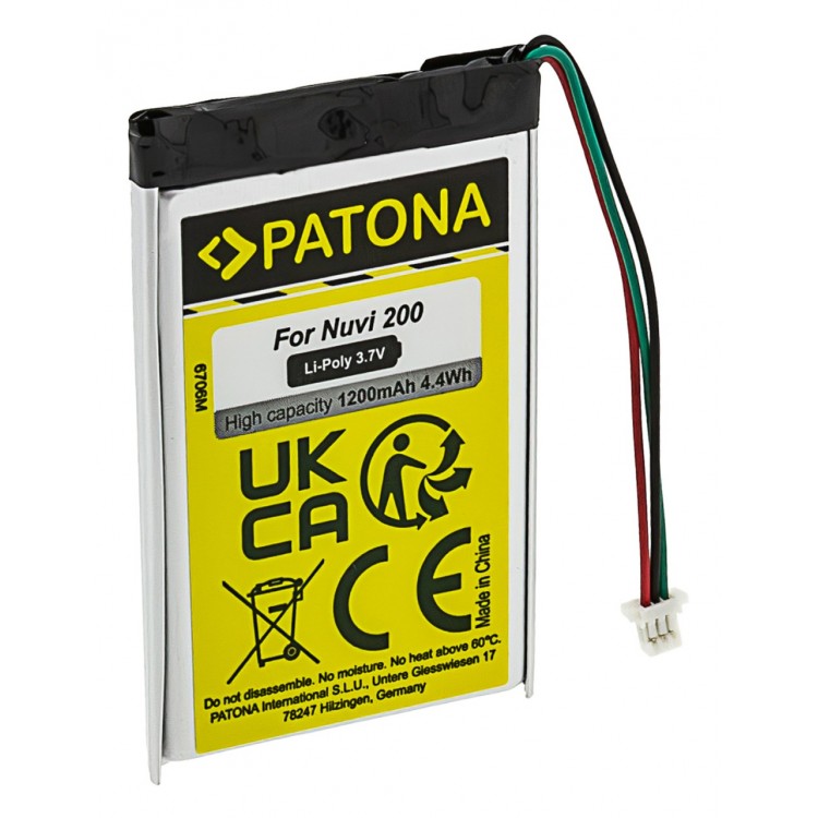 PATONA Battery f. Garmin Nuvi 200 Nuvi 205 250 255 260 200W 205T 205W 205WT 252W