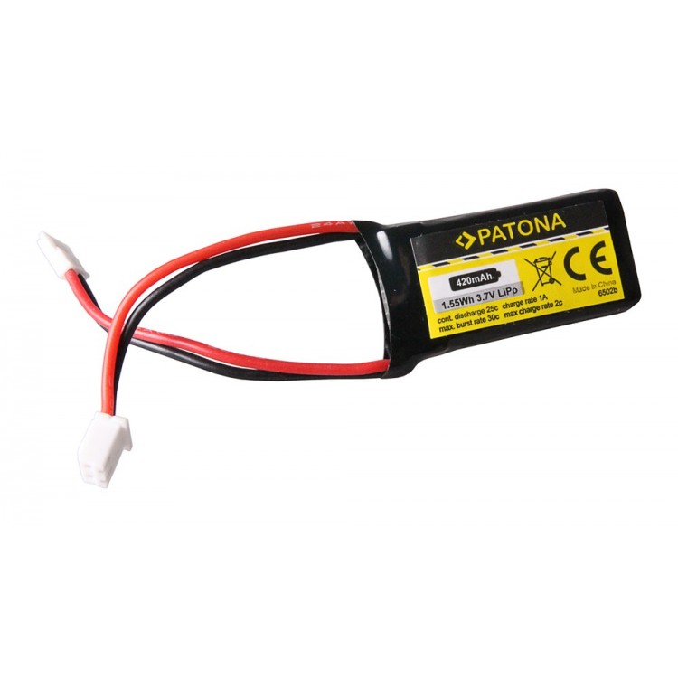 PATONA RC Battery 3,7V 420mAh Walkera Li-Polymer für Hubsan X4, Galaxy Visitor, Wal