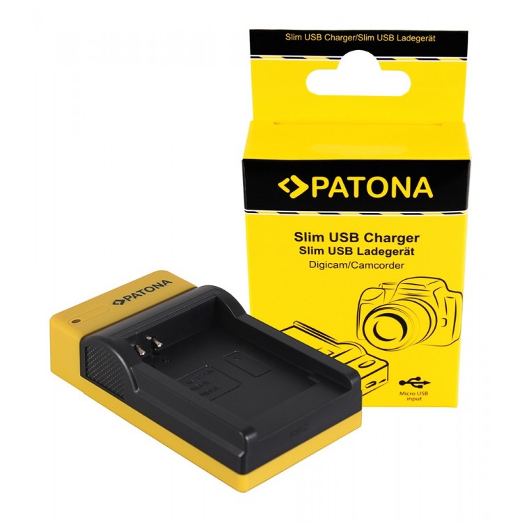 PATONA Slim micro-USB Charger f. Canon NB-4L Digital Ixus i zoom i zoom  i7  i7 800 IS 850 IS
