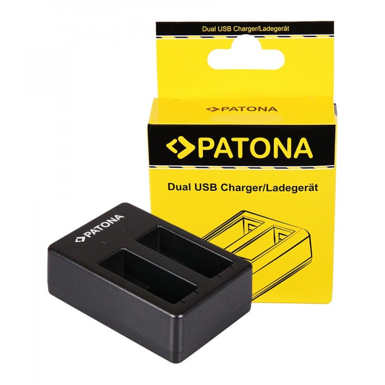 PATONA Dual Quick-Charger f. GoPro Hero 8 AHDBT-801 Hero 7 AHDBT-701 Hero 6 Hero 5 AHDBT-501 incl. Micro-USB cable