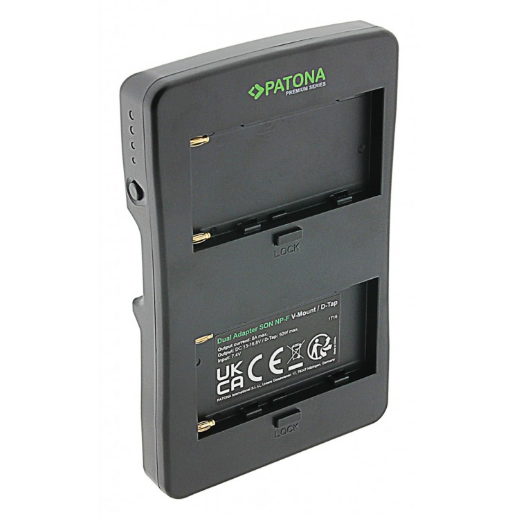 V-Mount Adapter for 2x Sony NP-F batteries to V-Mount connector PATONA Premium