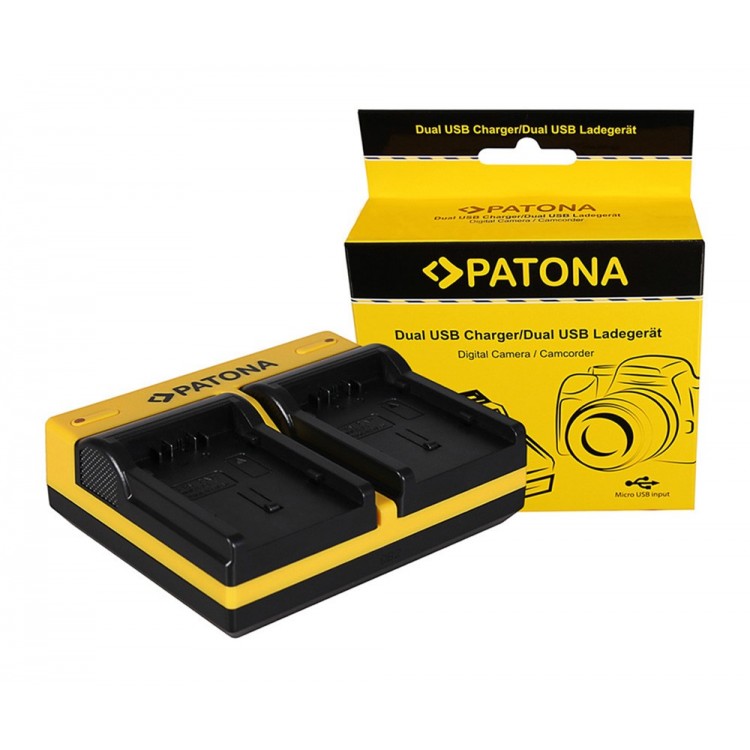 PATONA Dual Ladegerät f. Hitachi CGA-DU14 DZMV350A DZMV350A DZ-MV350A DZ-MV350A DZMV350E inkl. Micro