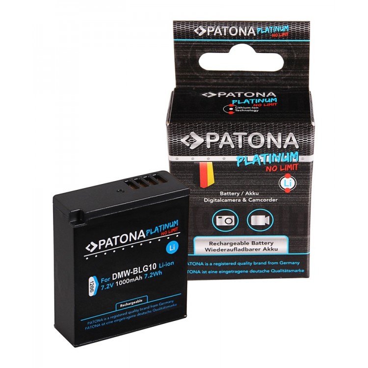 PATONA Platinum Battery f. Panasonic DMW-BLG10, DMW-BLE9,  DMC-GF3, DMC-LX85, DMC-LX100
