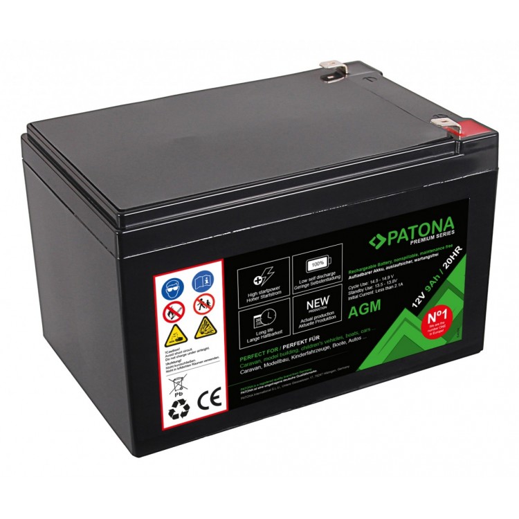 Μπαταρία Premium AGM Lead  Βαθειάς Εκφόρτισης για κίνηση  12V 12Ah 20HR