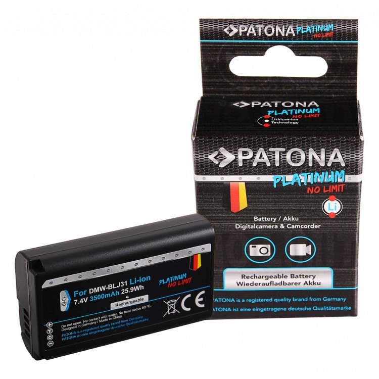 PATONA Platinum Battery f. Panasonic DMW-BLJ31 Lumix DC-S1 DC-S1R DC-S1H