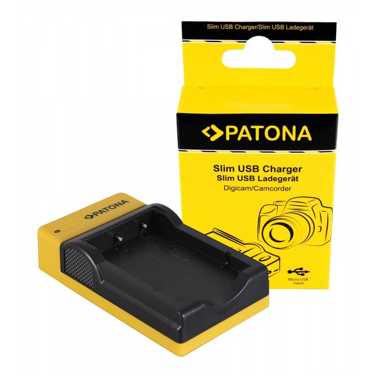 PATONA Slim micro-USB Charger f. Fujifilm Fuji NP-40 Finepix F30 F-30 F31 F-31 F31fd F-31fd F402