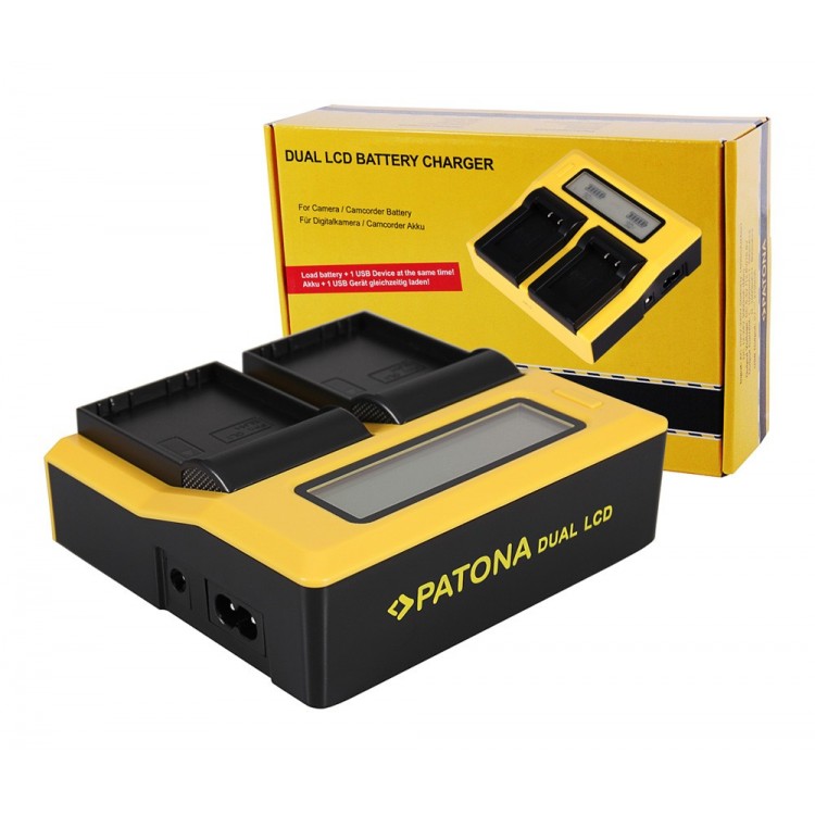 PATONA Dual LCD USB Charger for Olympus BLH-1 OM-D EM-1 Mark 2 EM-1 Mark II