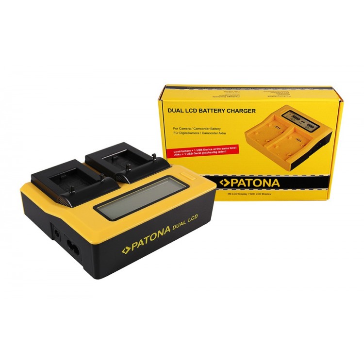PATONA Dual LCD USB Ladegerät f. GoPro AHDBT-301 AHDBT-302 Hero 3 Hero 3+