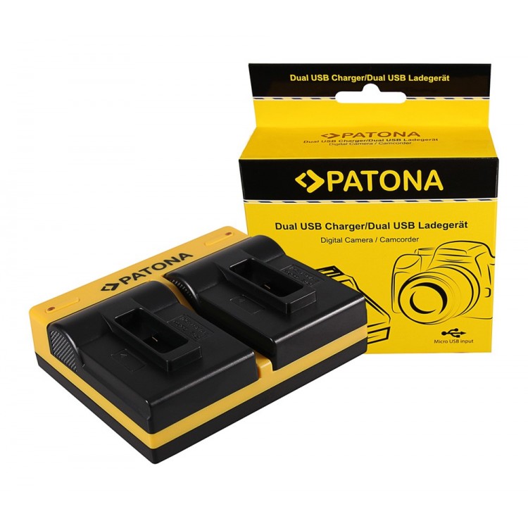 PATONA Dual USB Charger f. GoPro Hero 8 AHDBT-801 Hero 7 AHDBT-701 Hero 6 Hero 5 AHDBT-501