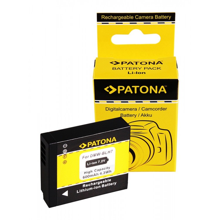 PATONA Battery f. Panasonic DMC-GM1 DMW-BLH7E GM1 BLH7E