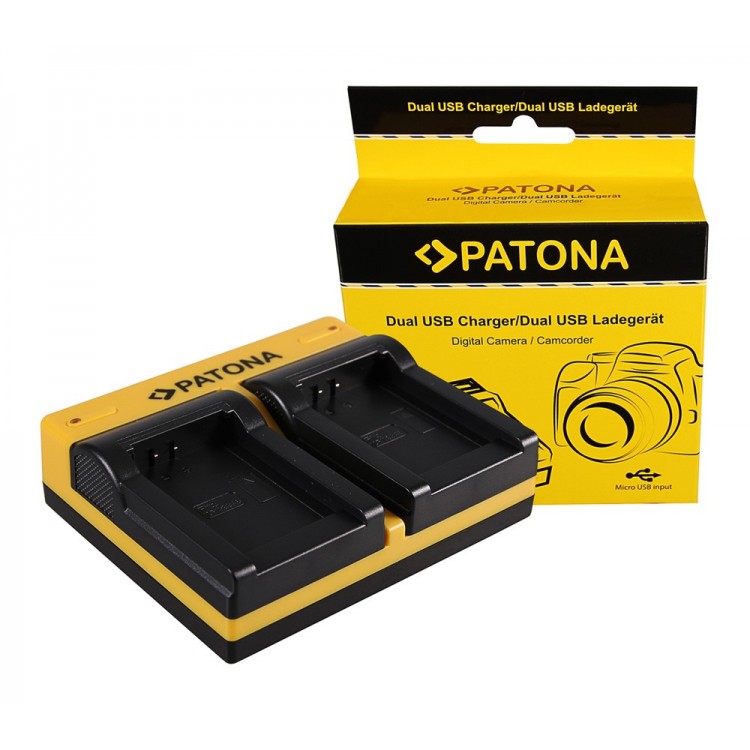 PATONA Dual Ladegerät f. Oregon ICP103446 Scientific ATC9K inkl. Micro-USB Kabel