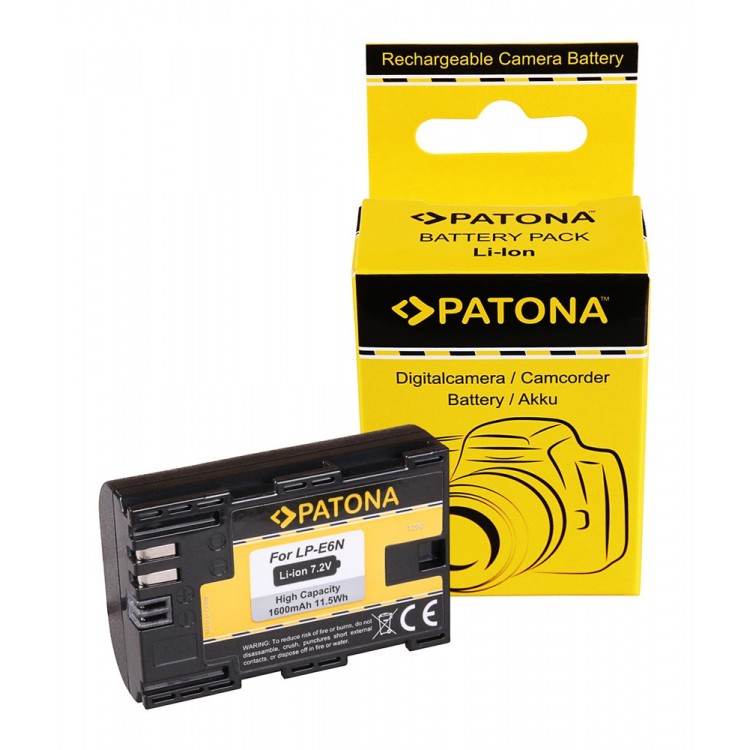 PATONA Battery f. Canon LP-E6N LPE6N EOS 80D 7D 70D 6D 60D Mark II Mark III R5D EOS R
