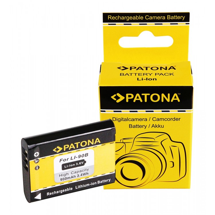 PATONA Battery f. Olympus Li-90B Li 90B Li90b Olympus Tough TG1 TG-1 TG6 TG-6