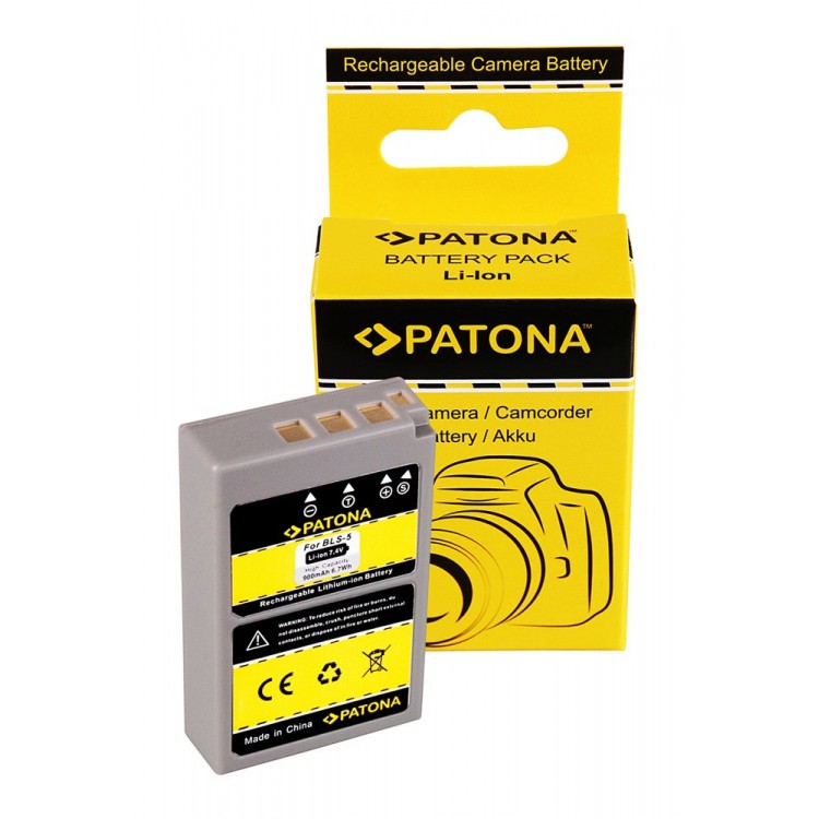 PATONA Battery f Olympus BLS5 PEN E-PL2 PEN E-PL3 PEN E-P3 E-PM1