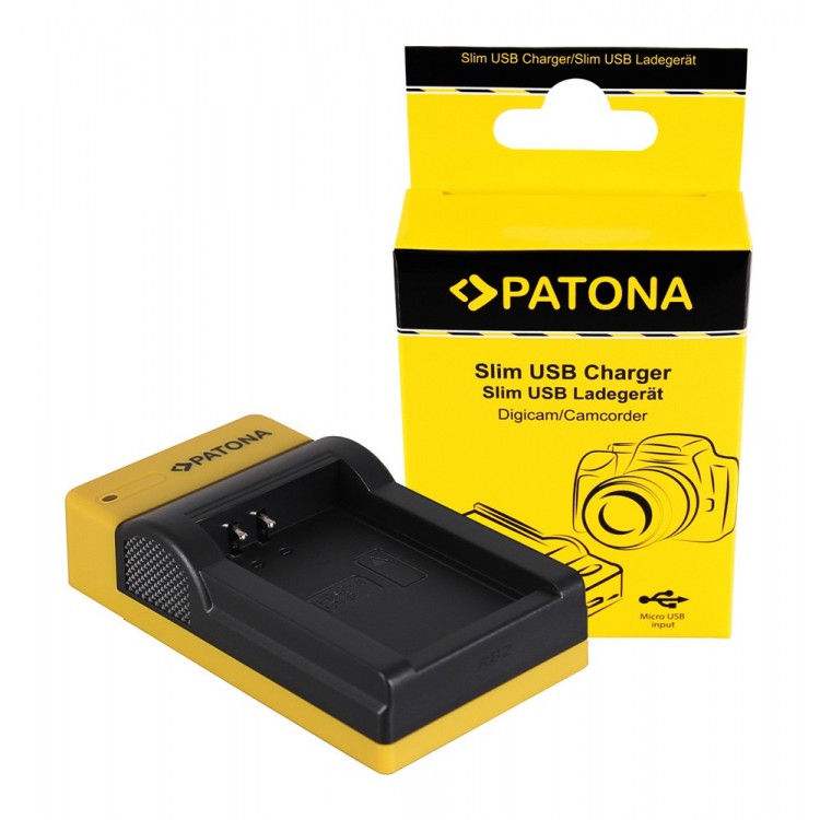 PATONA Slim micro-USB Charger f. Canon LP-E12 EOS M