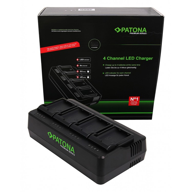 PATONA Premium 4-fold Charger EN-EL15 for Nikon D600 D750 D800 D810 D810A D7000 D7100 D7200 D7500