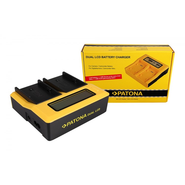 PATONA Dual LCD USB Charger for Sony BP-U30 BP-U60 BP-U90 BP-U95 BPU30 BPU60