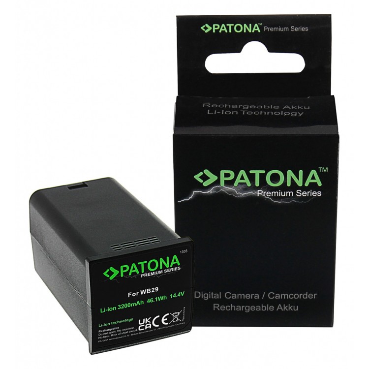 PATONA Premium Battery f. Godox AD200 AD200 Pro WB29 Studio flash LG cells