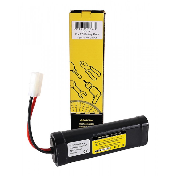 PATONA RC Battery 7,2V 3500mAh Tamiya Ni-MH for Tamiya RC Cars