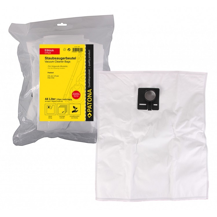 PATONA 5 vacuum cleaner bag multi layer fleece f. Festool 44 44 le 44e CT CTL CTL-44 CTM-44 452972
