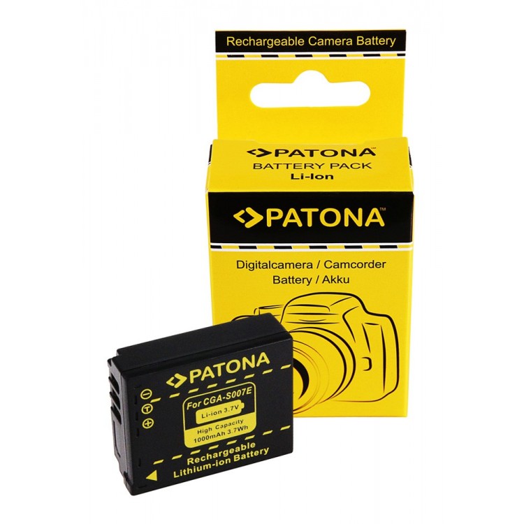 Battery f. PANASONIC CGA-S007 S007 DMC-TZ5 TZ4 TZ3 TZ2 TZ1