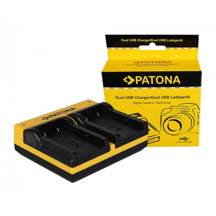 PATONA Dual Ladegerät f. Canon NB-2L Camcorder MV5 MV5i MV5iMC MV6iMC MV790 MV800 inkl. Micro-USB Ka