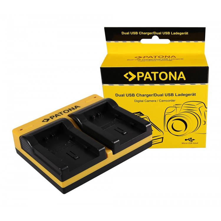 PATONA Dual Ladegerät f. JVC BN-VG107U Everio GZHM965 GZ-HM965 GZHM970 GZ-HM970 inkl. Micro-USB Kabe
