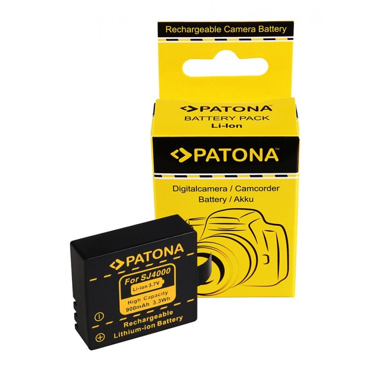 PATONA Battery f. SJCAM SJ4000 SubTig3 Rollei Actioncam 220 300 300 Plus 310 330 415 416 426