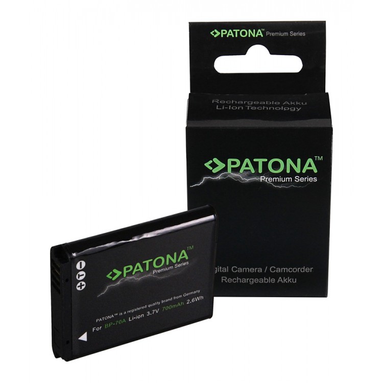 PATONA Premium Battery f. Samsung ES-65 ES-70 PL-80 PL-100 BP-70A BP70A
