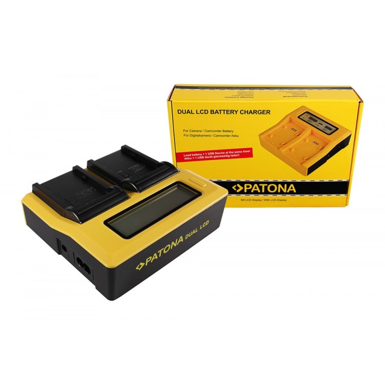 PATONA Dual LCD USB Charger for Panasonic VWVBD29 VW-VBD29 VWVBD58 VW-VBD58