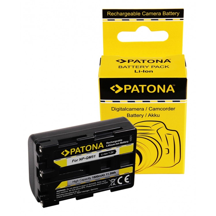 PATONA Battery f. Sony NP-FM55 QM51 FM50 DSLR-A100
