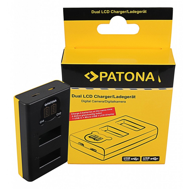 PATONA Dual LCD USB Charger f. GoPro Max SPCC1B
