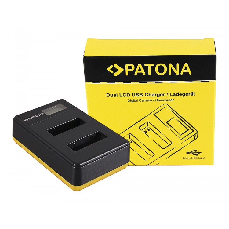 PATONA Dual LCD USB Charger f. Sony NP-BX1 BX BX1 NP-BX1 Cybershot DSC HX300 DSC HX50V DSC RX1