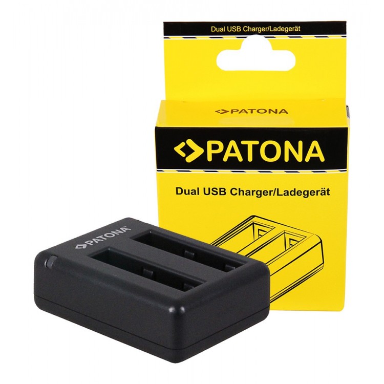 PATONA Dual Quick-Charger f.Xiaomi Yi Xiaoyi YDXJO1XY incl. Micro-USB cabel