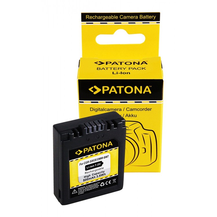 Battery f. PANASONIC DMW-BM7 FZ20 FZ10 FZ4 FZ5 CGA-S002E