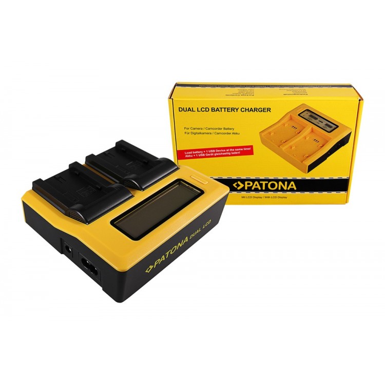 PATONA Dual LCD USB Ladegerät f. Sony NP-FS11 DCR-PC DCRPC1 DCR-PC1 DCRPC2 DCR-PC2 DCRPC3