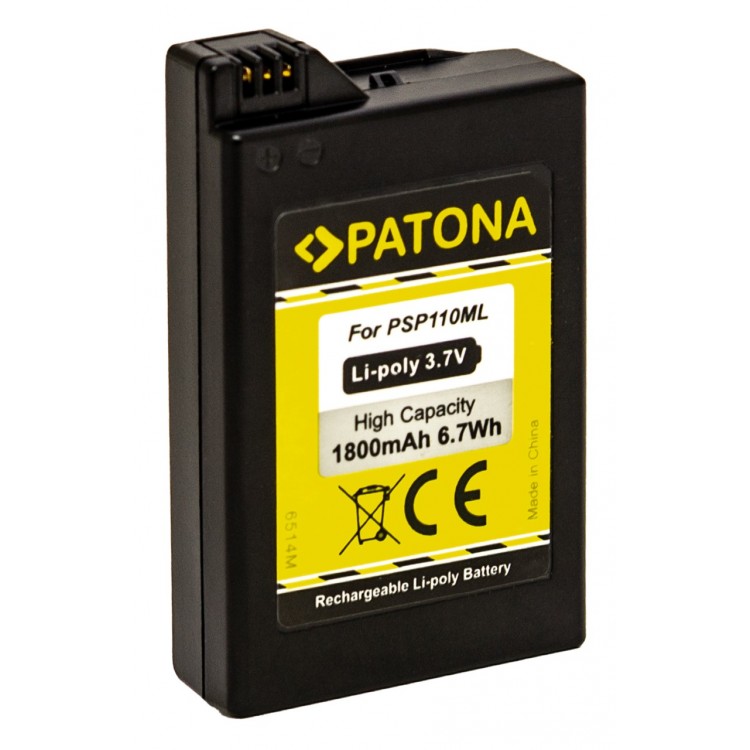 PATONA Battery f. Sony PSP110ML PlayStation PSP Portable PSP-1000 PSP-1000G1 PSP1