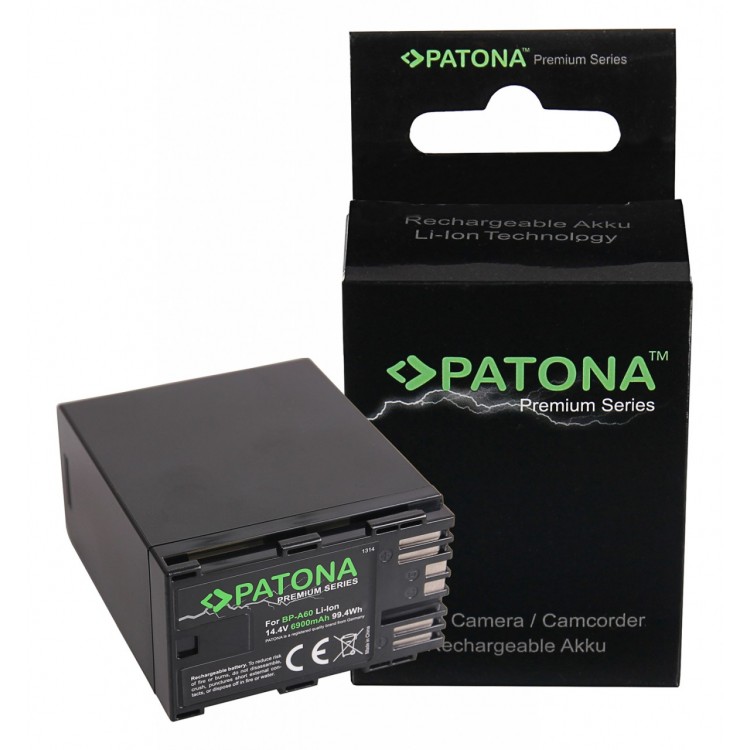 PATONA Premium Battery f. Canon BP-A60 EOS C200 C200B C200 PL C300 Mark II XF705 CA-CP200L 6900mAh